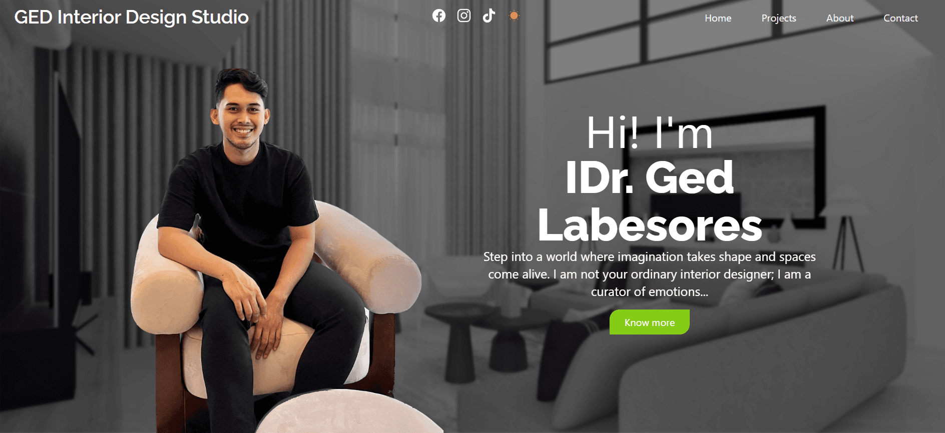 Interior Designer Portfolio Website